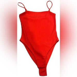 Topshop Red Tank bodysuit